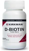 Kirkman d-Biotina 1000 mcg Cápsulas Hipoalergénicas - 120 unidades