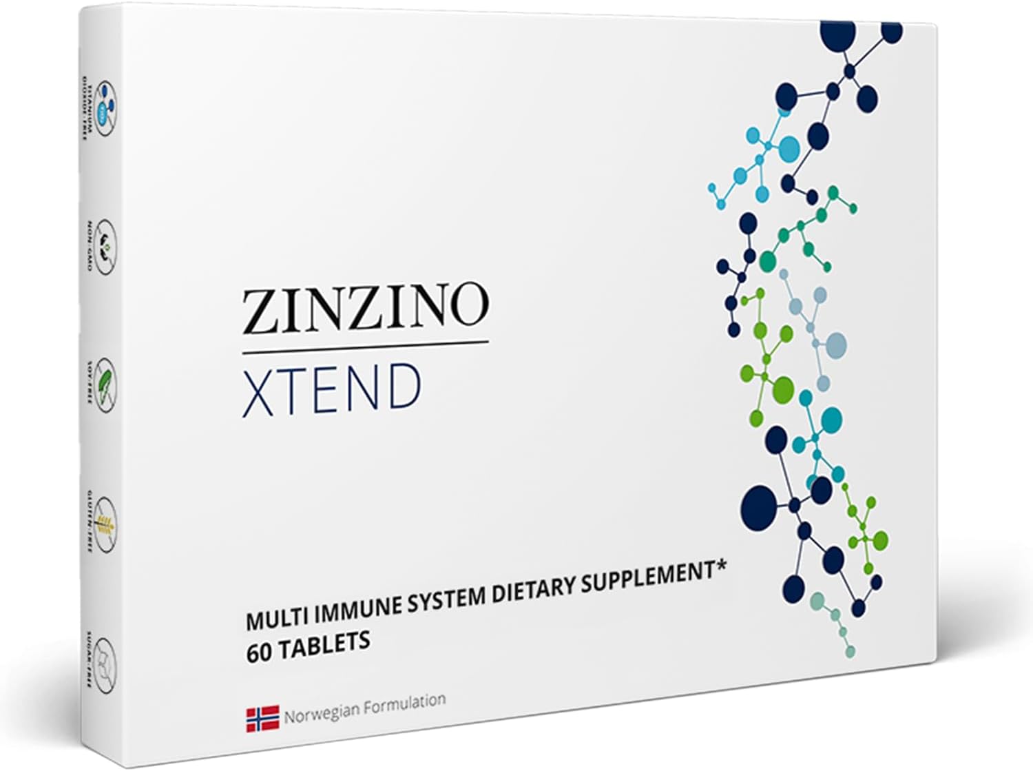 Zinzino Xtend - Complemento Inmunitario con 23 Vitaminas y Minerales Esenciales, 60 Comprimidos
