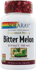 Solaray - Guaranteed Potency Bitter Melon Extract 500 mg, 30 Cápsulas