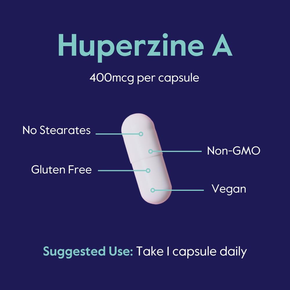 BESTVITE Huperzina A 400mcg - 120 Cápsulas Veganas