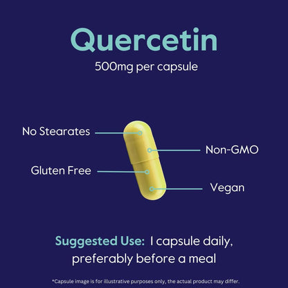 BESTVITE Quercetina 500mg (120 Cápsulas Vegetarianas) - Sin Estearatos - Sin Dióxido de Silicio - Vegano - Sin OGM - Sin – Image 5