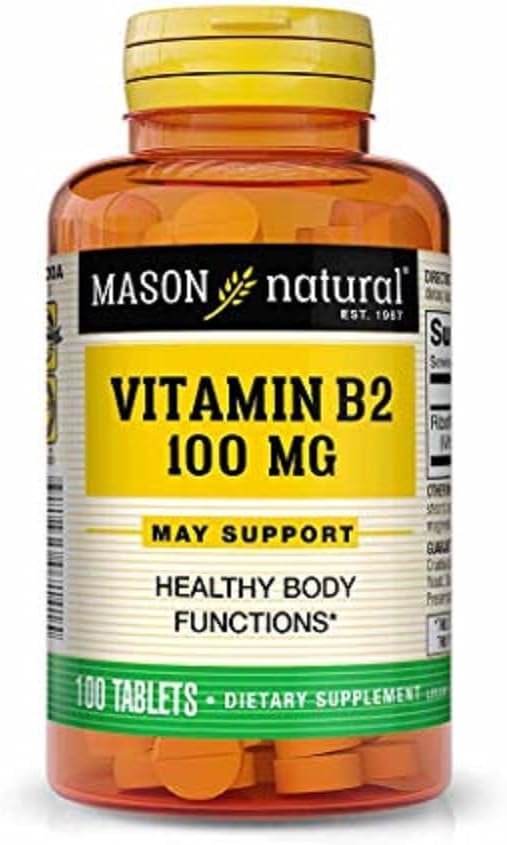 Mason Natural Vitamina B2 100 mg, 100 Comprimidos