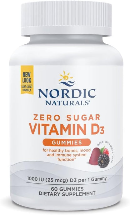 Nordic Naturals Gominolas de Vitamina D3 sin – Contribuye a la absorción y utilización normal del calcio y del – Image 1