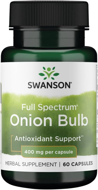 Swanson Full Spectrum Onion (Bulb) 400 mg 60 Cápsulas – Image 1