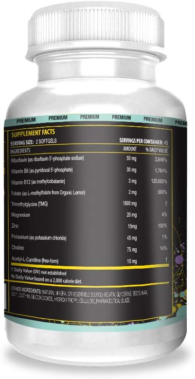 ACTIF Suplemento de Metilación con 10 Factores y Folato Orgánico - 90 Comprimidos