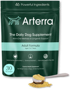 Complemento Alimenticio en Polvo para Perros Adultos – Longevidad Diaria – 46 Ingredientes para Salud Intestinal, Inmune y Cognitiva – 30 Dosis