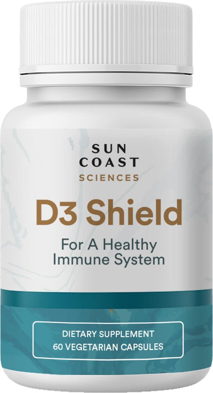 D3 Shield - Vitamina D3 5000 UI con K2 MK-7 – Vitamina D3: contribuye a la absorción y utilización normal del – Image 1