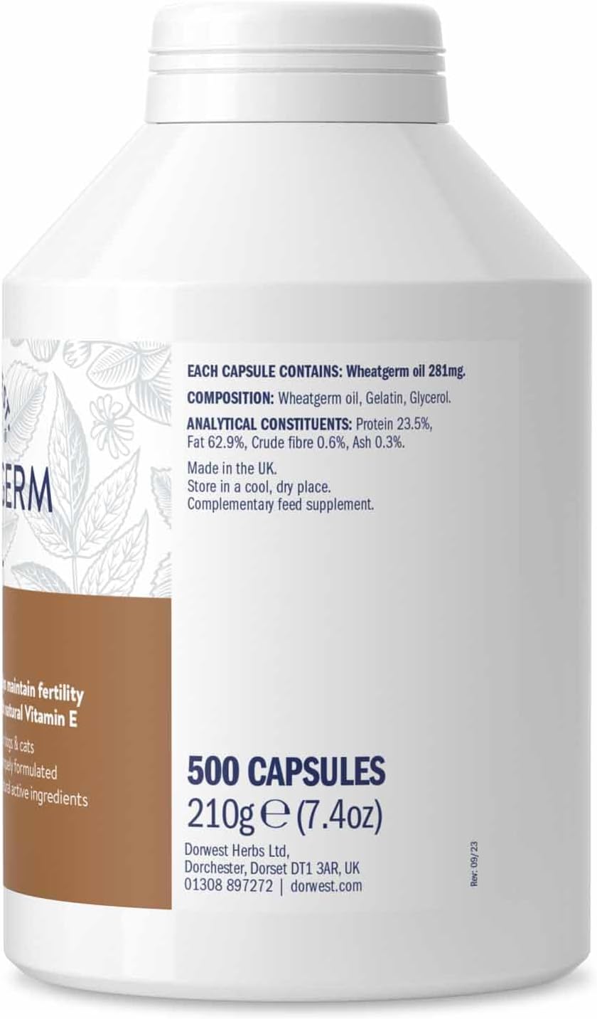 Dorwest - Cápsulas de Aceite de Germen de Trigo para Perros y Gatos