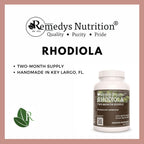 Rhodiola Rosea 1000 mg - 60 Cápsulas Veganas - Suplemento Adaptógeno Natural