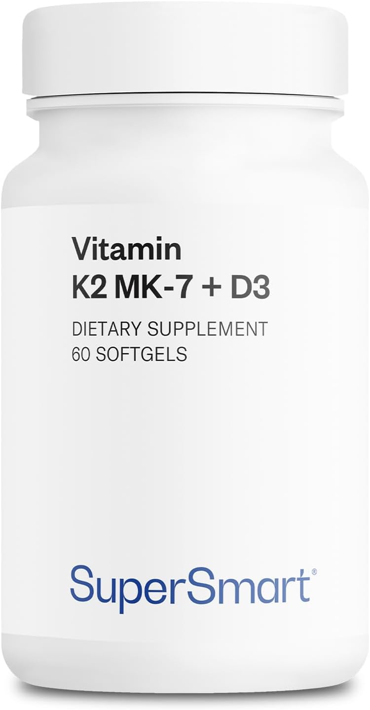 Supersmart Vitamina K2 MK-7 + Vitamina D3 (90 mcg/día) - 60 Cápsulas Blandas