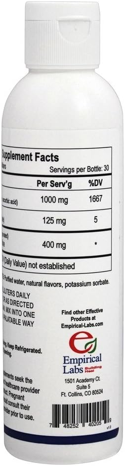 Empirical Labs Vitamina C Liposomal - 96% Absorción Celular con Fosfatidilcolina - 141g (5 oz)