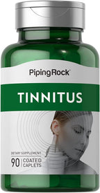 Piping Rock Suplemento para Acúfenos | 90 Comprimidos | Complejo para Hombres y Mujeres | Vegetariano, No-GMO, Sin Gluten