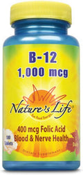 Nature's Life Vitamina B-12, 1.000 mcg | 100 Comprimidos