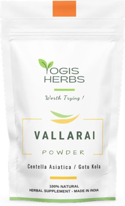 YOGIS HERBS Vallarai en polvo - Centella Asiatica (Gotu Kola) - Tradición Ayurvédica – Image 1