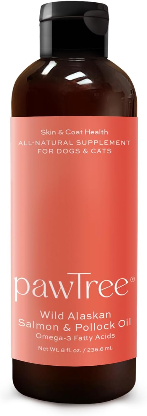 pawTree Aceite de Salmón para Perros y Gatos - Suplemento de Omega 3 y 6
