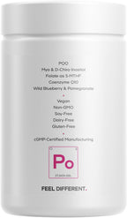 Codeage PQQ Ovarian Harmony+ - Suplemento con PQQ, Myo-Inositol & D-Chiro-Inositol 40:1, Folato 5-MTHF, CoQ10, Arándano Silvestre - Envío Liposomal - No-GMO - 120 Cápsulas