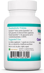 Nutricology QuatreActiv Folate - 833 mcg DFE (Quatrefolic) - 90 Cápsulas