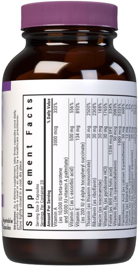 Bluebonnet Nutrition Fórmula Definitiva para Cabello, Piel y Uñas - Vitaminas, Minerales y Nutrientes Especializados - Sin Gluten, Kosher, Vegano, 60 Cápsulas Vegetales