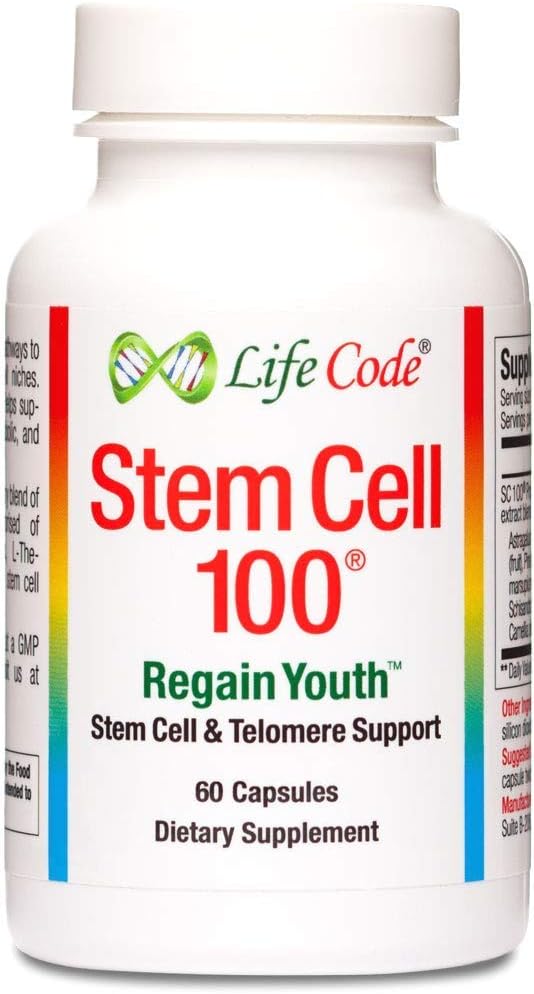 Life Code Stem Cell 100 – Suplemento Antiedad y Apoyo a Células Madre, 100% Vegetariano