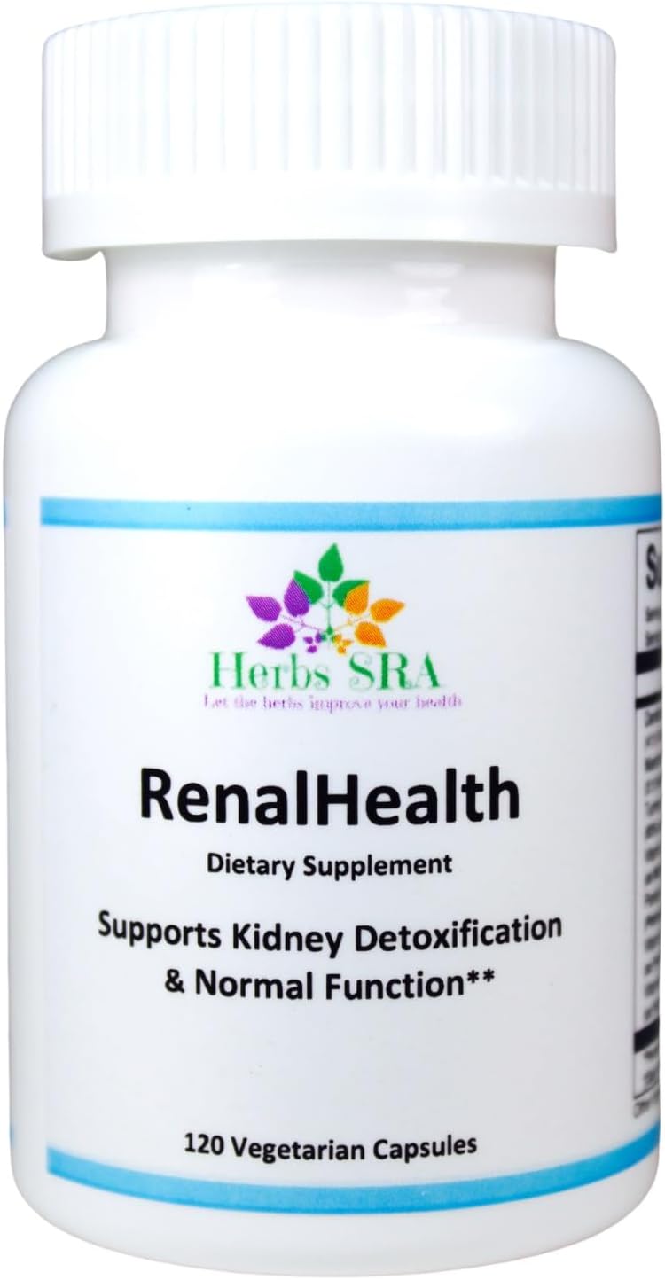 Herbs SRA RenalHealth Suplemento de Apoyo Renal y Urinario, 120 Cápsulas Vegetarianas