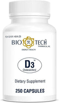 Bio-Tech Pharmacal Vitamin D3 (1000 IU), 250 Capsules