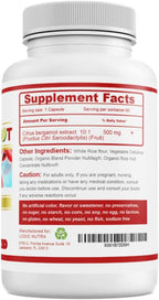 Complejo de Bergamota Cítrica 1000 mg (60 Cápsulas) - Extracto de Bergamonte 10:1