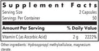 Allergy Research Group ARG Vitamina C Pura - 2000 mg Ácido Ascórbico - Hipoalergénico - 100 Cápsulas