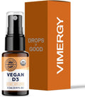 Vimergy Vitamina D3 Vegana - 1000 UI por Dosis, 96 Dosis - Líquido Orgánico