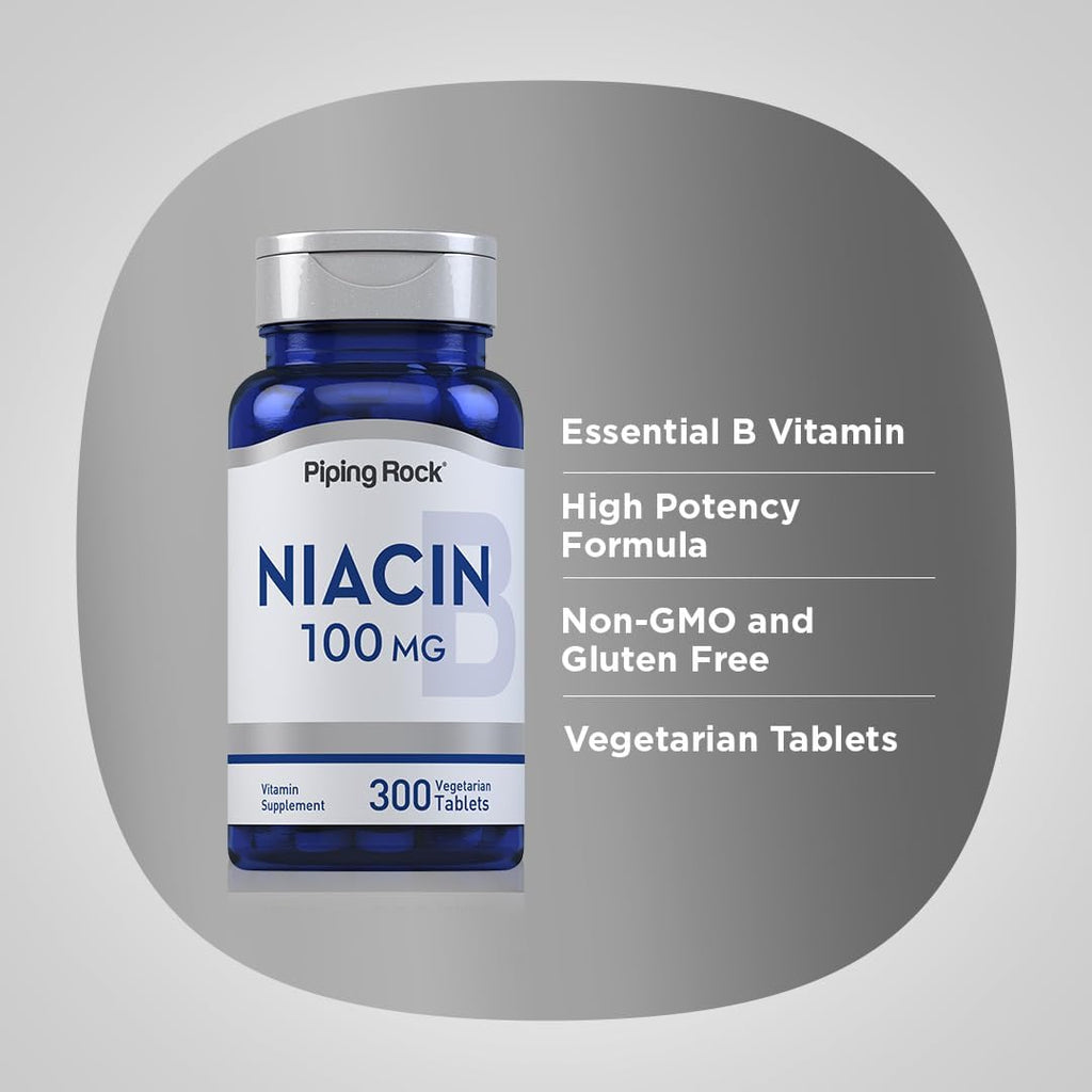 Piping Rock Niacina 100mg - 300 Comprimidos