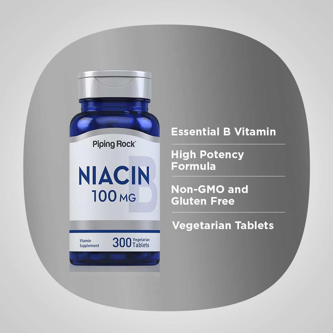 Piping Rock Niacina 100mg - 300 Comprimidos