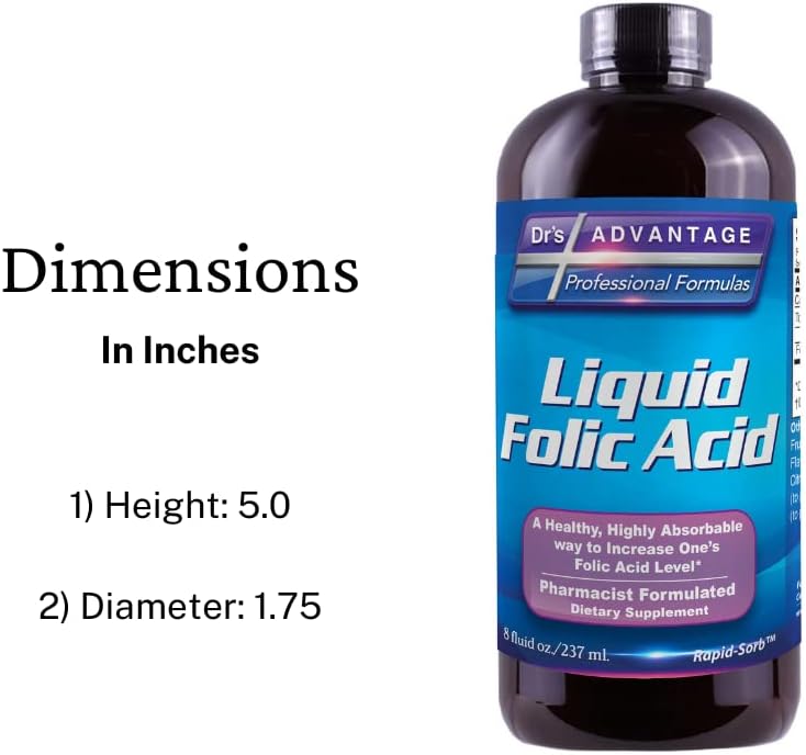 Ácido Fólico Líquido 800 mcg, 237 ml
