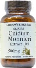 Barlowe's Herbal Elixirs Cnidium Monnieri Suplemento | Extracto 50:1 | 500mg por Cápsula | 60 Cápsulas Veganas | Sin Estearatos, Sin Gluten, Fórmula Pura en Frasco de Vidrio