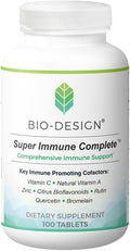 Super Immune Complete - Apoyo Inmunológico Integral con Vitamina A Natural, Vitamina C, Zinc, Bioflavonoides Cítricos, Rutina, Quercetina y Bromelina (100 Comprimidos)