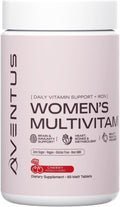 Aventus Women's Multivitamin - Multivitamínico para Mujeres con Hierro - Comprimidos de Fusión Sabor Cereza - 60 unidades (30 dosis)