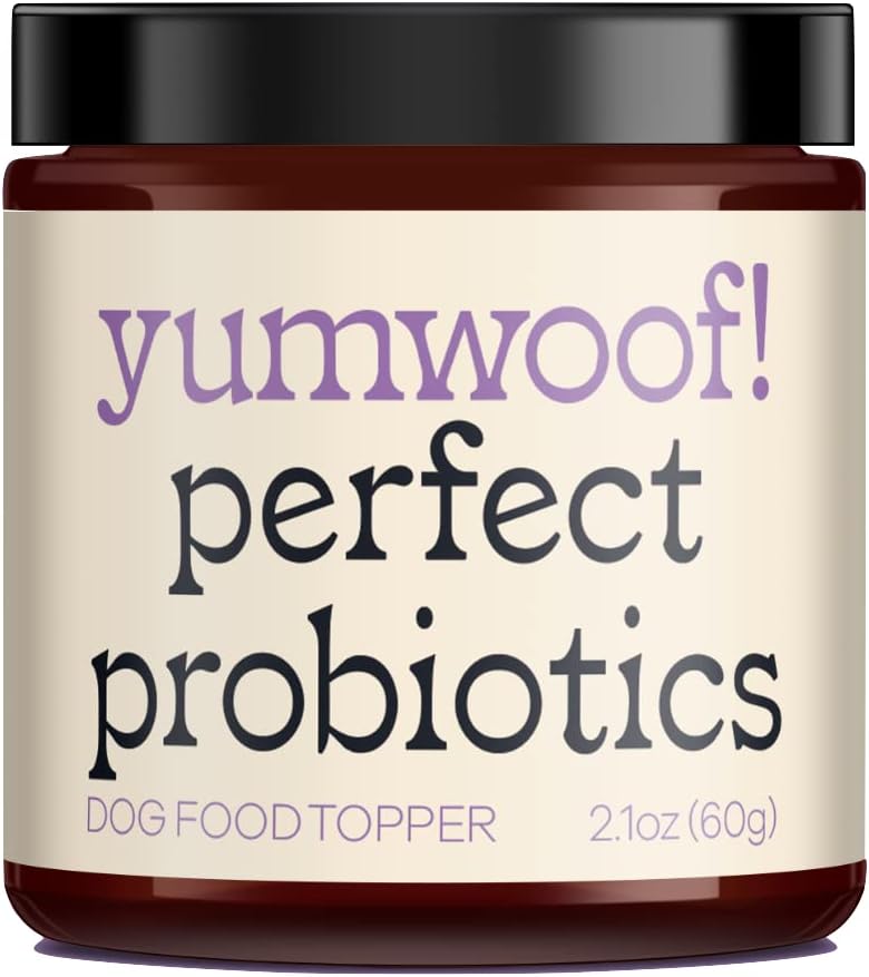 Yumwoof Perfect Probiotics Topper para perros - Non-GMO, inulina y calabaza, 9 cepas