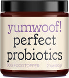 Yumwoof Perfect Probiotics Topper para perros - Non-GMO, inulina y calabaza, 9 cepas