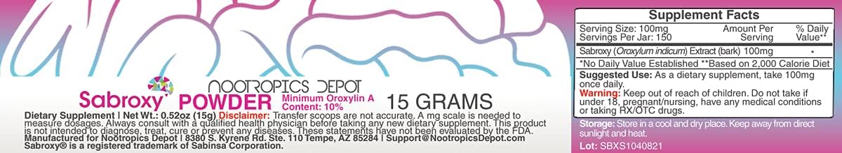 Nootropics Depot Sabroxy® Oroxylin-A en Polvo 15g