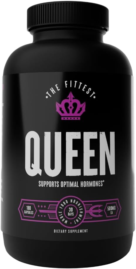 The Fittest Queen Organ Supplement, Hormone & Energy Support, 180 Cápsulas