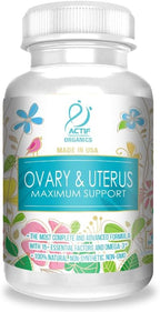 ACTIF Apoyo Máximo para Ovario y Útero con 15 Factores Avanzados y Omega-3 – No Transgénico, Fabricado en EE. UU., 90 Comprimidos