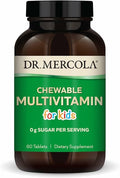 Dr. Mercola Multivitamínico Masticable para Niños - 28 Vitaminas y Minerales - 0g Azúcar - No GMO, Sin Gluten y Sin Soja - Sabor Naranja Natural - 60 Comprimidos