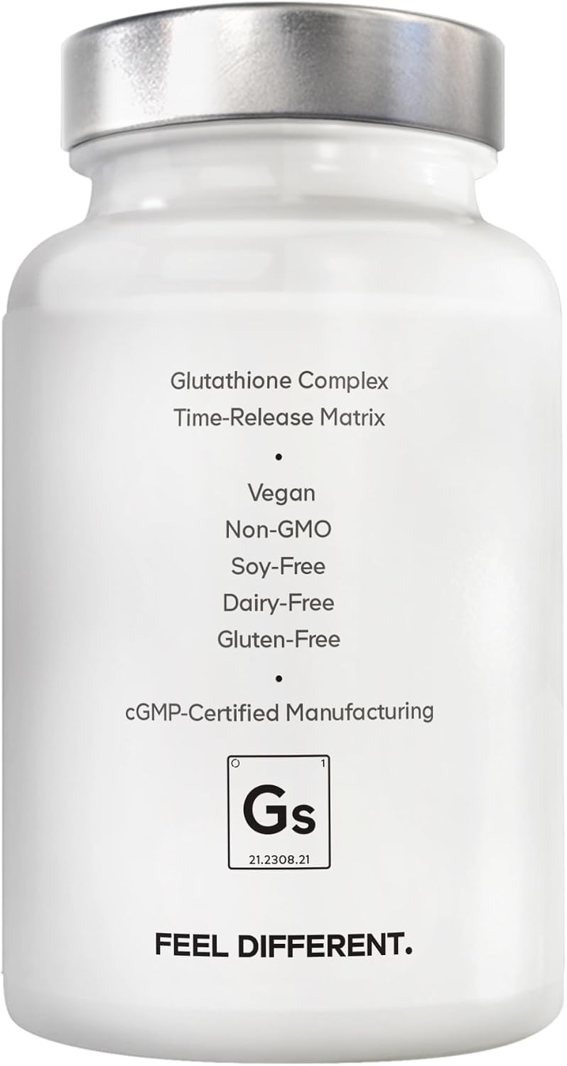 Amen Glutathione-SR+ Suplemento de Glutatión de Liberación Sostenida, 60 Cápsulas