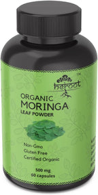 Cápsulas de Moringa Orgánica | Suplemento de Hojas de Moringa Verde para Energía, Metabolismo y Apoyo Inmunológico – 120 Cápsulas, Superalimento Natural