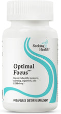 Seeking Health Optimal Focus – Suplemento Nootrópico para Memoria y Concentración, Sin Cafeína ni Estimulantes, con Colina, DHA de Algas y Ginseng Americano (60 Cápsulas)