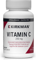 Kirkman Vitamin C 250 mg - 250 Capsules - Antioxidant - Immune Health - Hypoallergenic