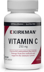 Kirkman Vitamin C 250 mg - 250 Capsules - Antioxidant - Immune Health - Hypoallergenic