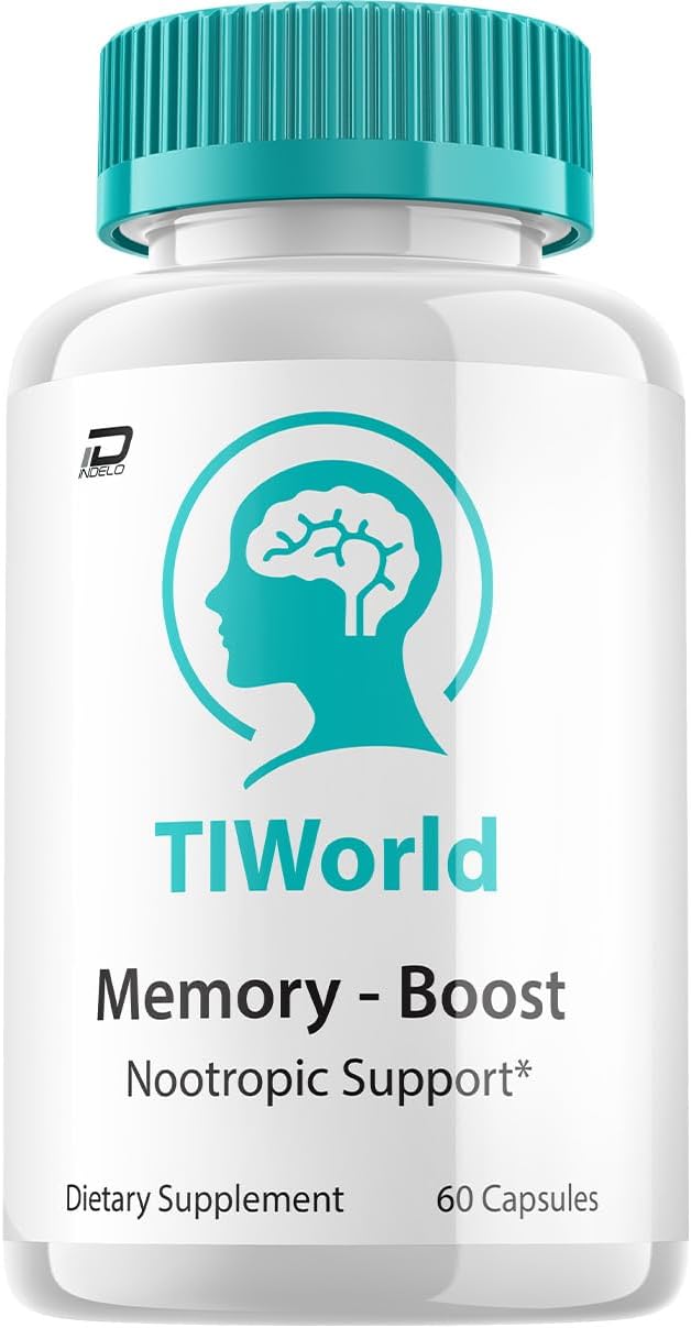 TIAworld Cápsulas de Suplemento para el Cerebro – Fórmula de Máxima Potencia Todo Natural, 60 Cápsulas