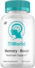 TIAworld Cápsulas de Suplemento para el Cerebro – Fórmula de Máxima Potencia Todo Natural, 60 Cápsulas