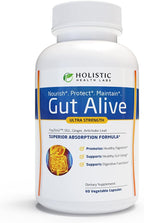 Holistic Health Labs Gut Alive - Apoyo Natural contra el Ardor, Indigestión e Hinchazón (60 Cápsulas)