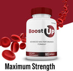 Gold Nutra Boost Up Capsules, Boost Up Pills, All Natural Supplement, BoostUp Maximum Strength Pastillas 60 Capsules per Bottle (2 Pack)
