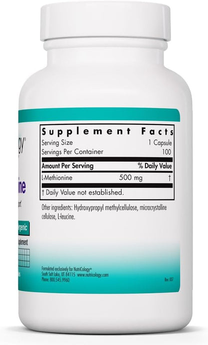 Allergy Research Group NutriCology L-Metionina - 100 Cápsulas – Image 2